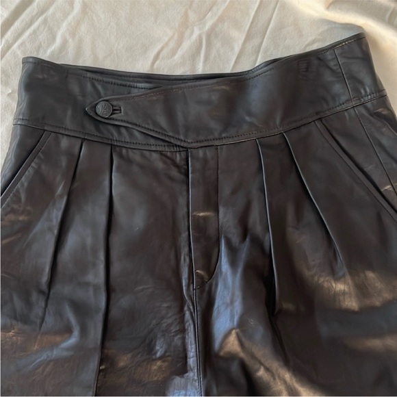 Rag & Bone Black Lambskin Leather Bermuda Shorts size 30 - Picture 7 of 15